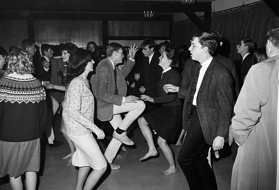 4 On Sunset Strip, where lobster or squab at high prices were normal restaurant fare not long ago, some of the day's swinging kids dance on February 7, 1966  - George  Brich.jpg